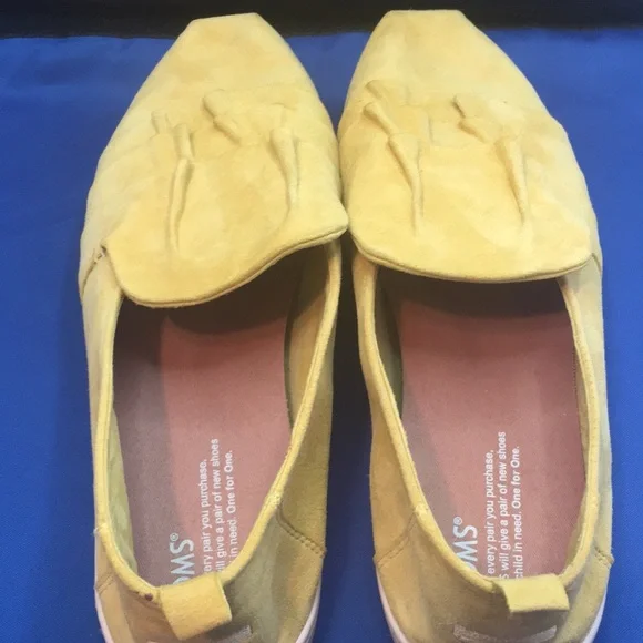 Toms Alpargata suede ruffle 10w shoes - Picture 5 of 7